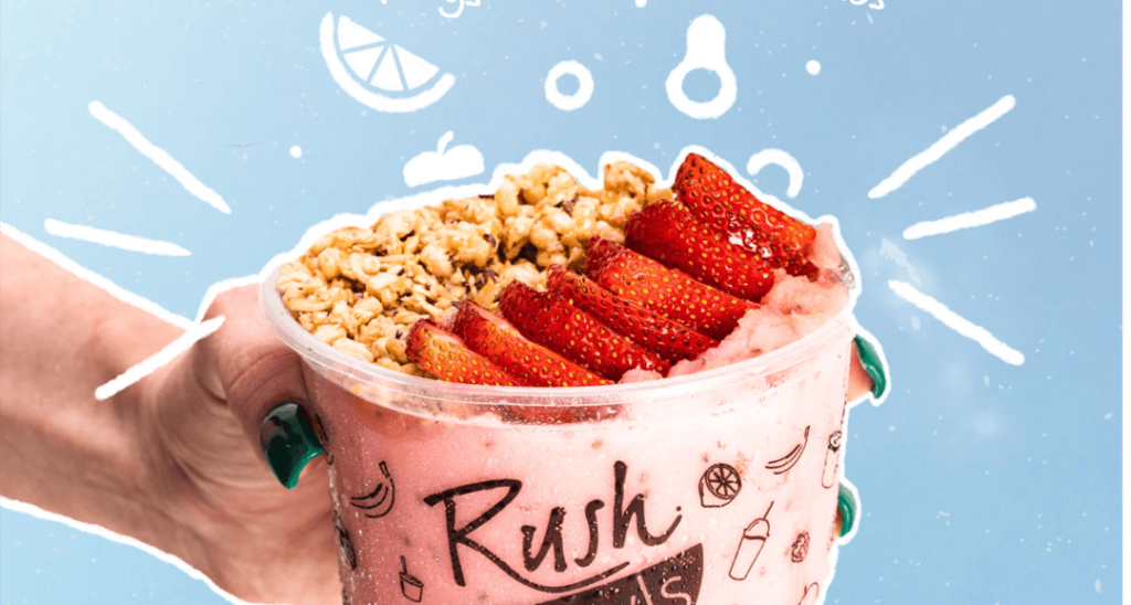 Rush Bowls Graphic Ad at Hi Lo Design Co, a creative agency.