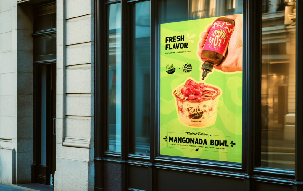 Rush Bowls mangonada ad creation.