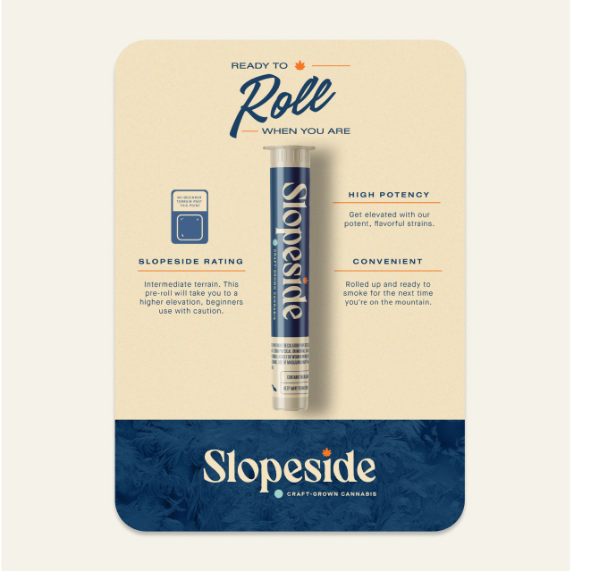 Slopeside card design.