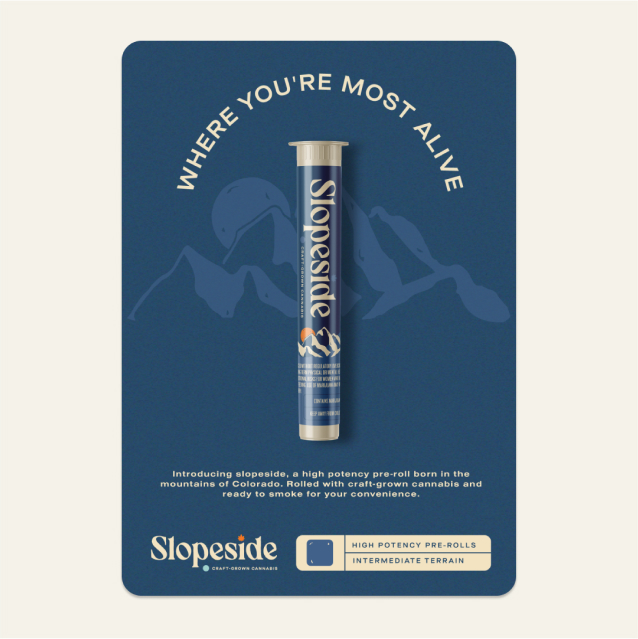 Slopeside product card design.