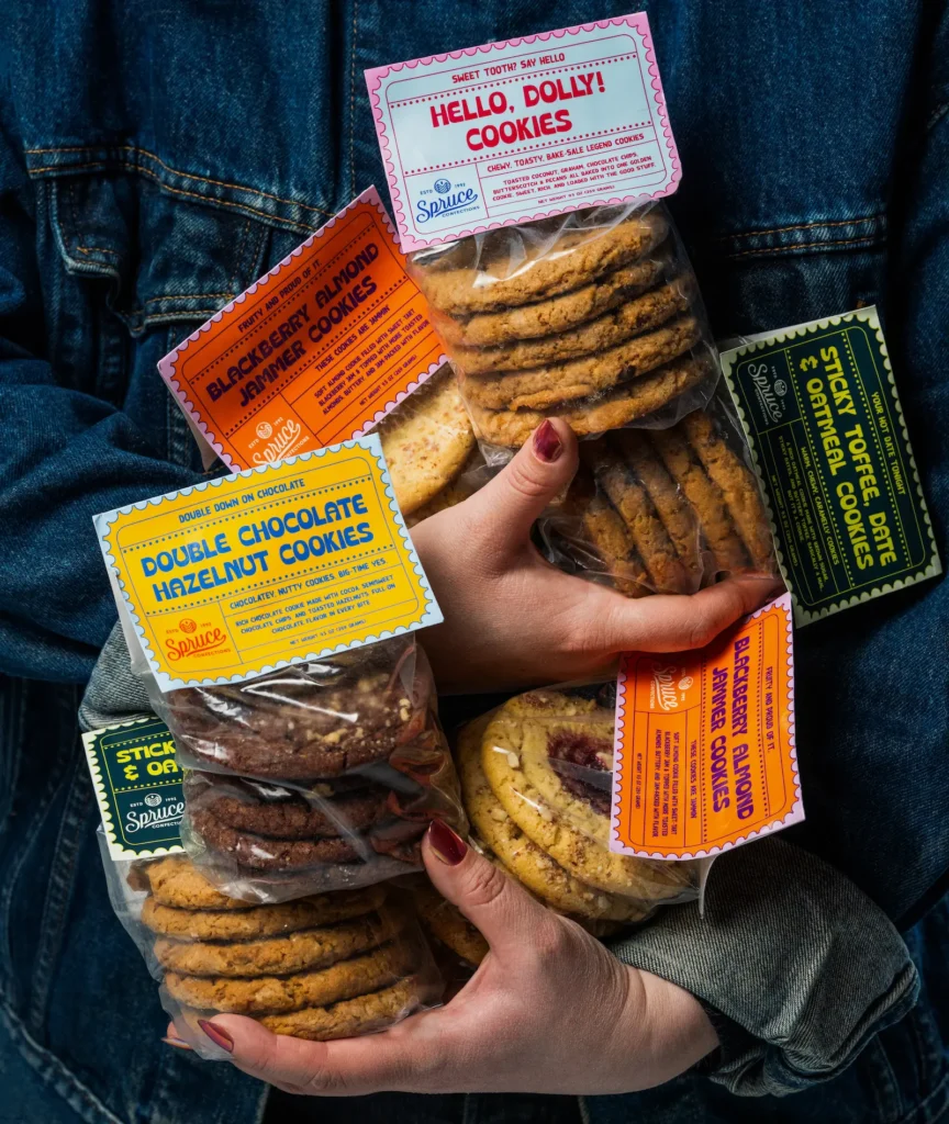 Spruce Confections CPG packaging design — brand design portfolio by Hi Lo Design Co