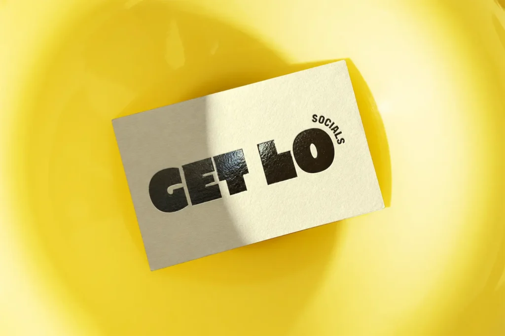 Get Lo Socials brand design — brand stationery and logo by Hi Lo Design Co